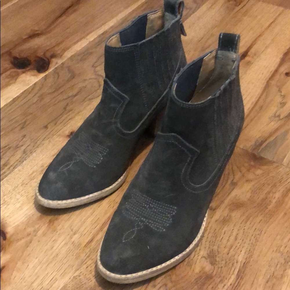 Dolce Vita Western Ankle Boots Grey Women Sz 6